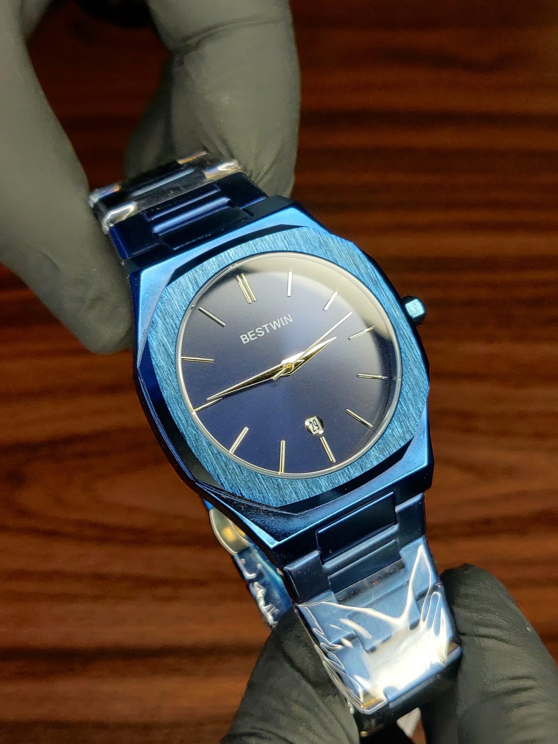 BESTWIN Metallic Blue Luxury Wristwatch - Image 2
