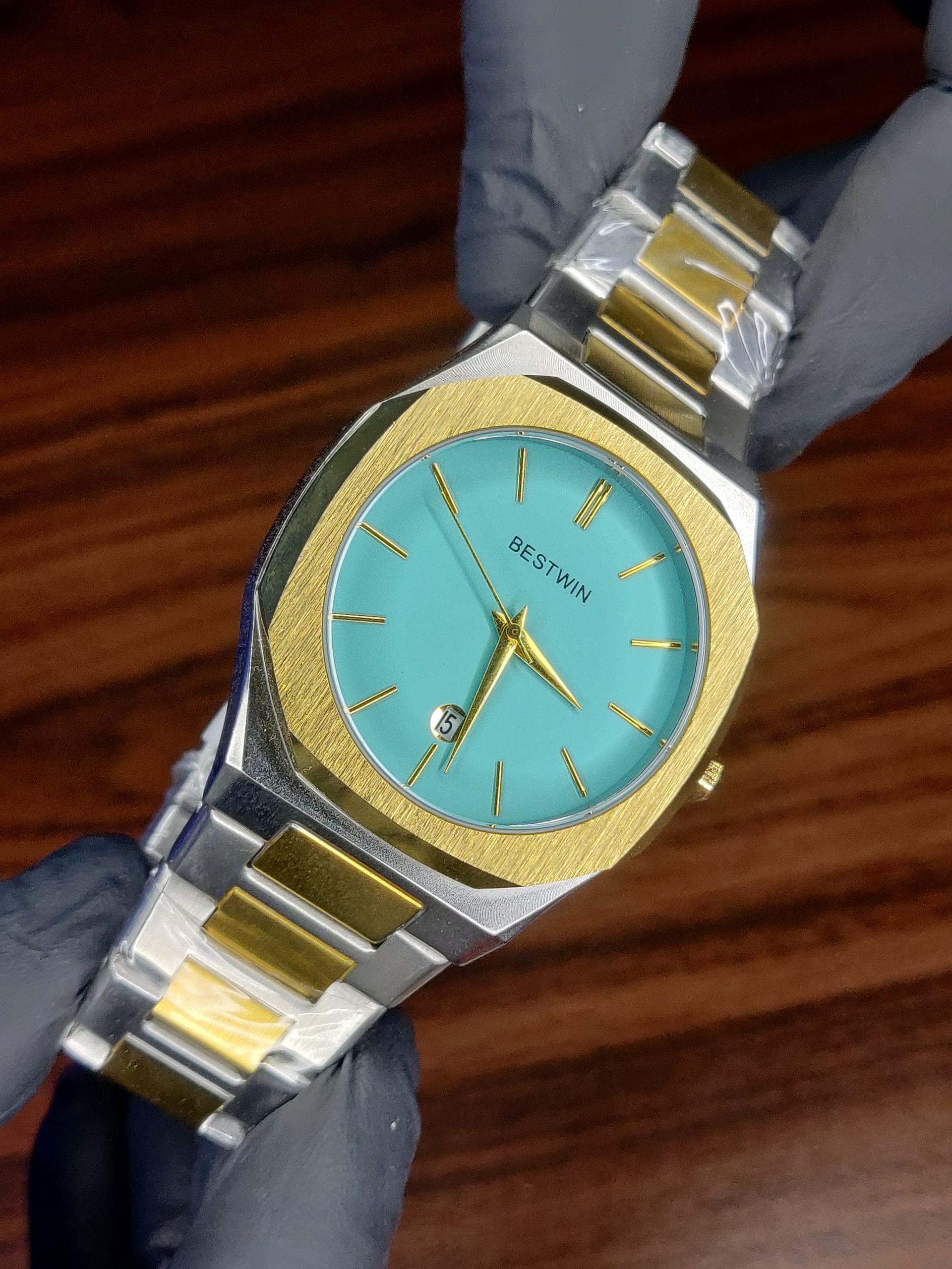 BESTWIN Turquoise Dial Elegance Wristwatch - Image 2