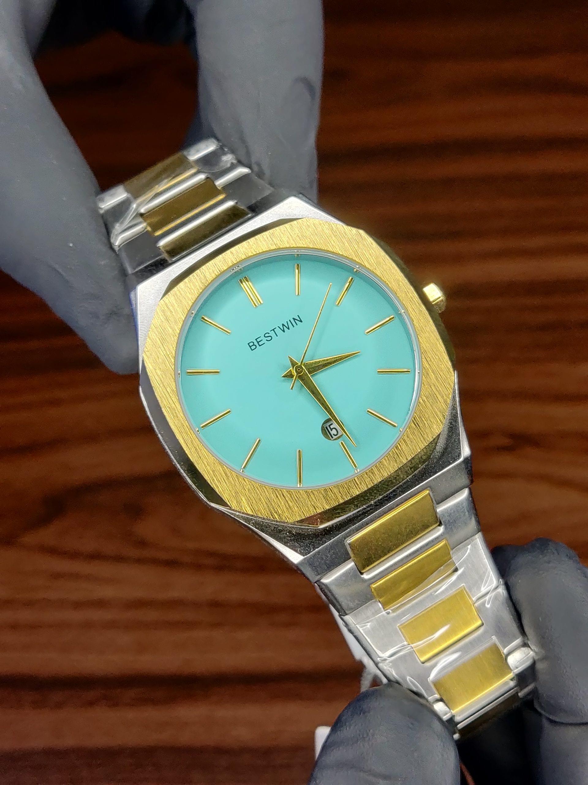 BESTWIN Turquoise Dial Elegance Wristwatch - Image 3