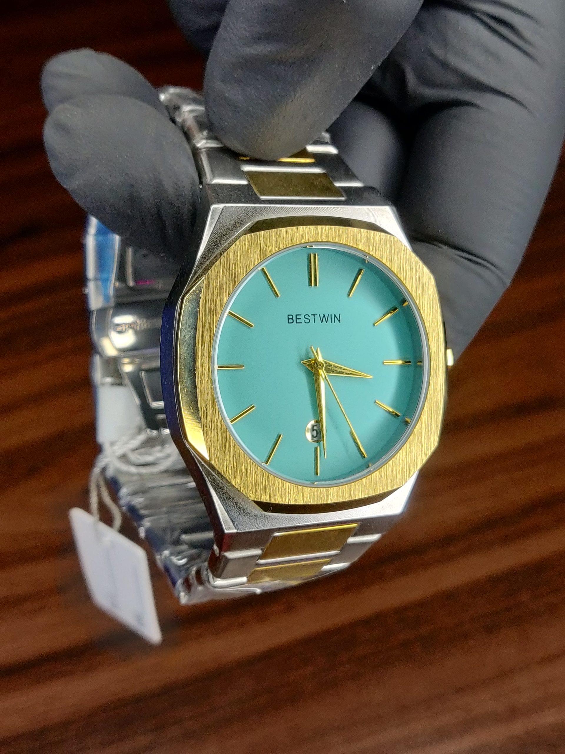 BESTWIN Turquoise Dial Elegance Wristwatch