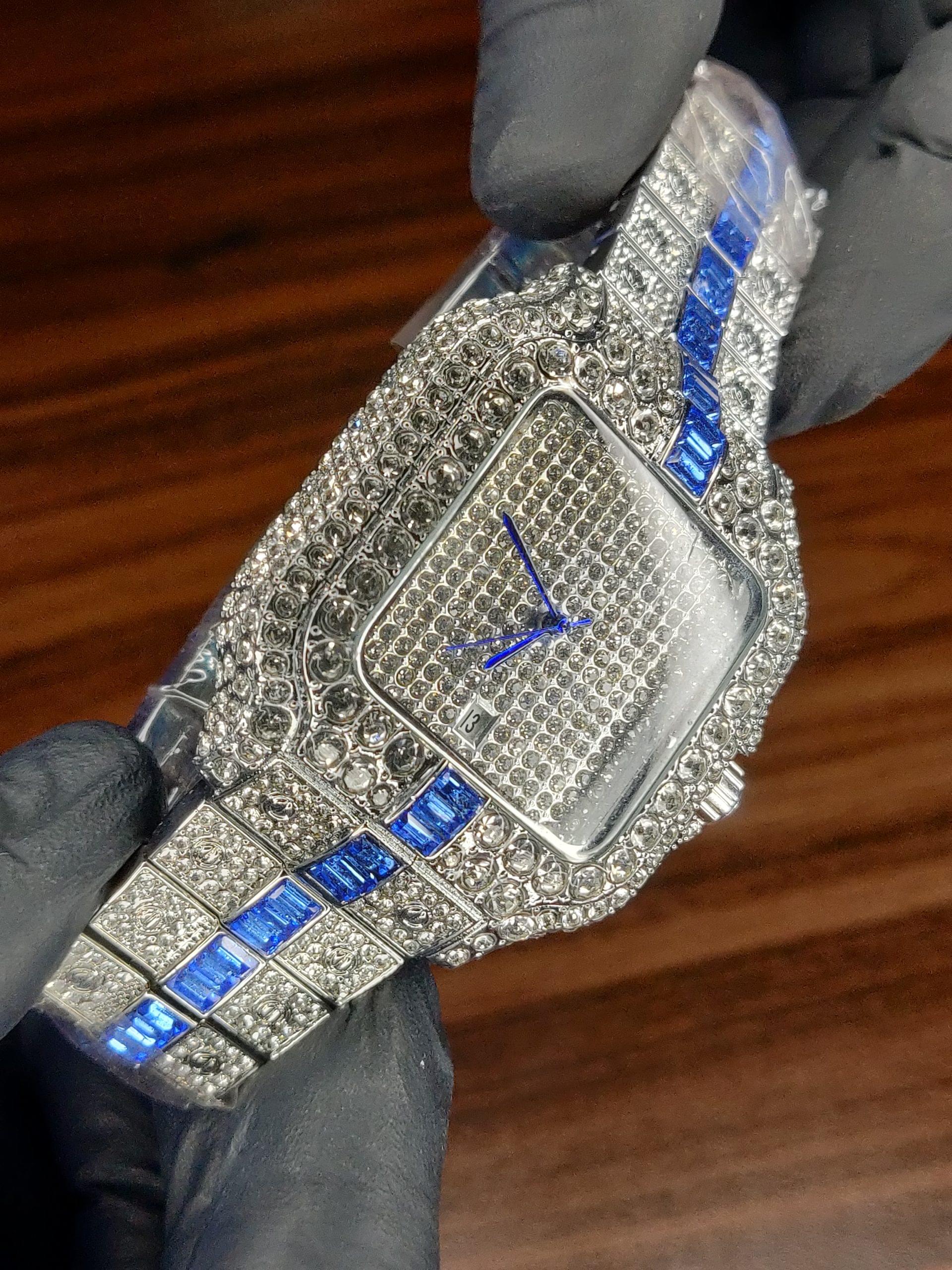 Cartier Diamond and Blue Gemstone Elegance Wristwatch - Image 2