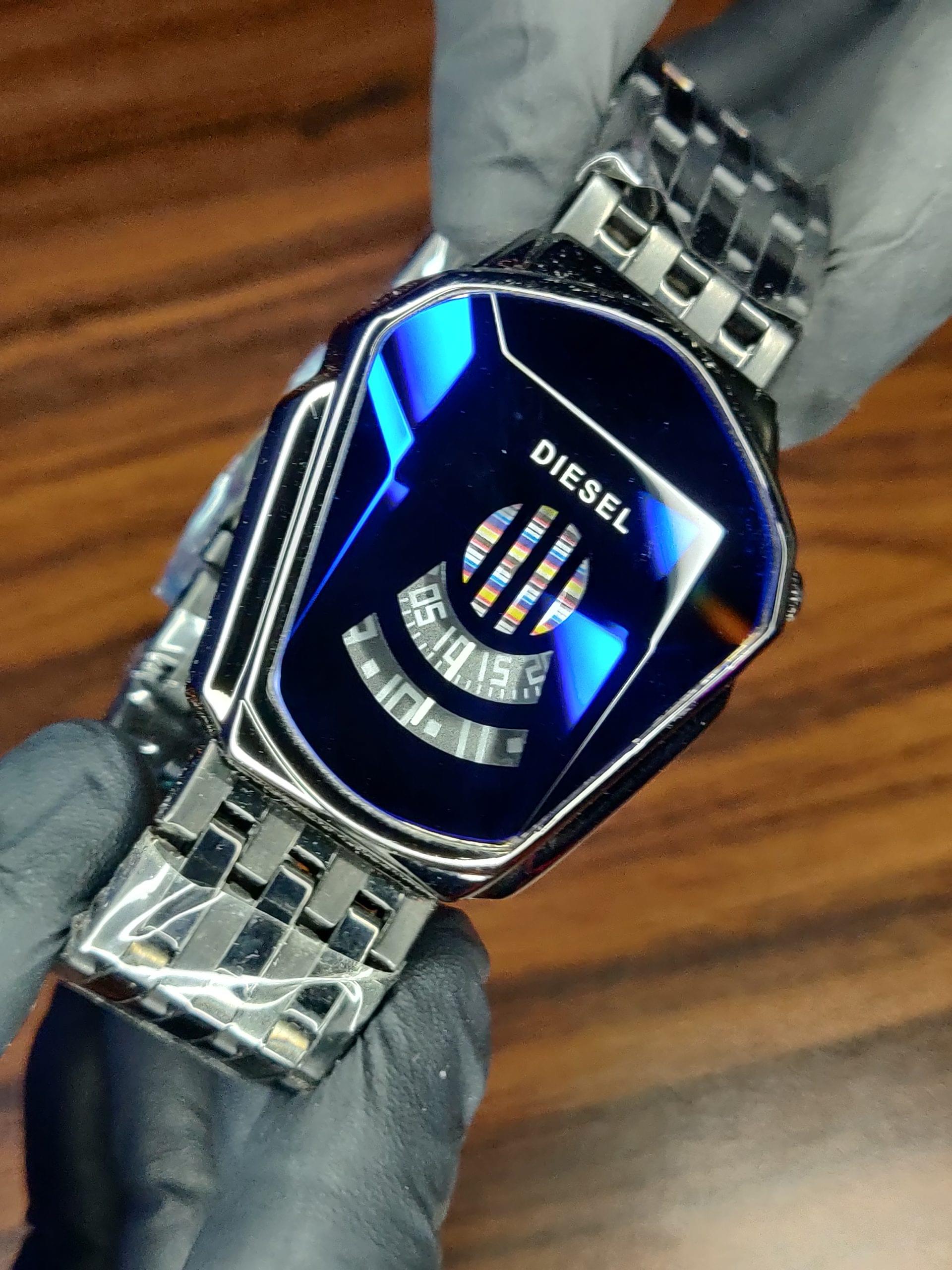 Diesel Blue Cyber Mirror Digital Watch